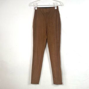 Forever 21 faux suede brown leggings ankle wants size S